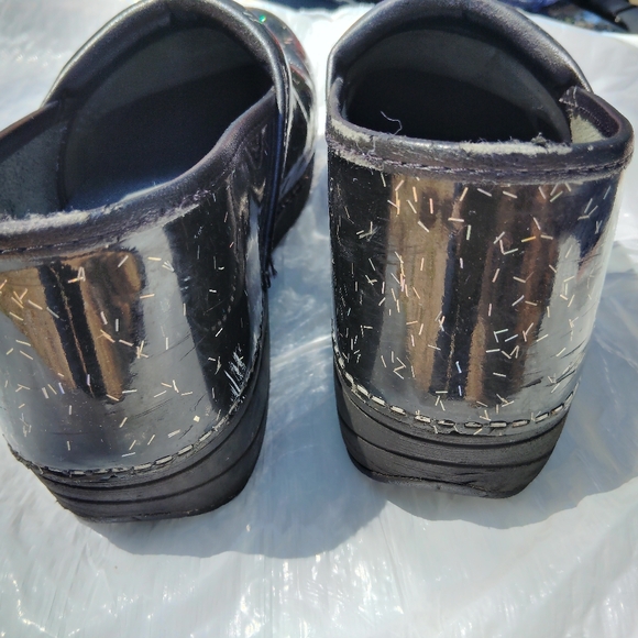 Dansko Glitter Sparkle Black Clogs - Picture 4 of 6